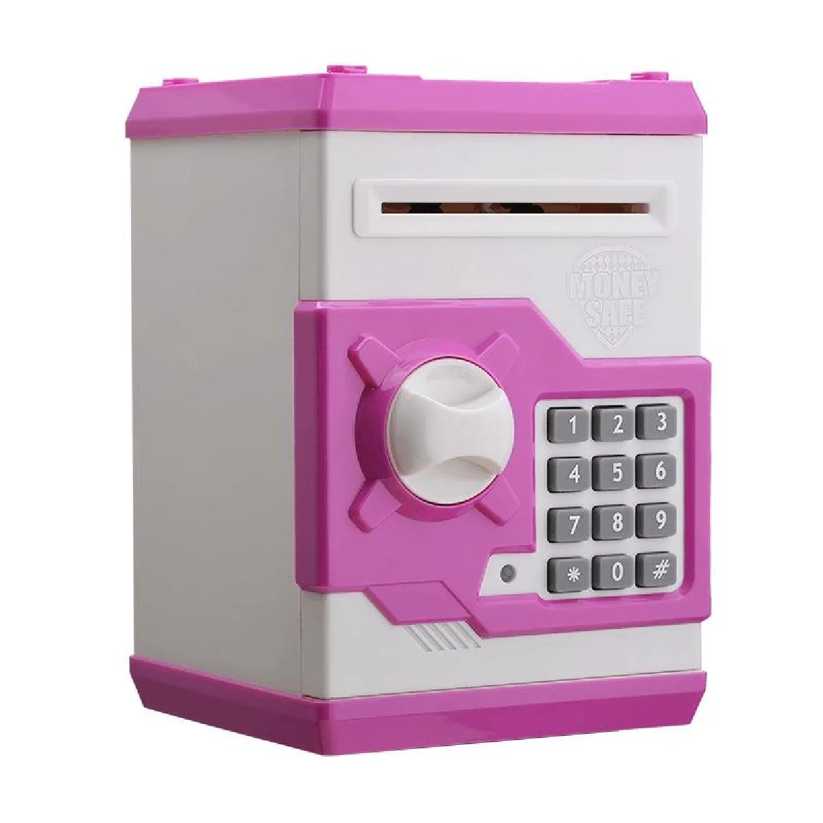 Yonis Blanc/Rose Tirelire Électronique Pour Enfants Sécurisée