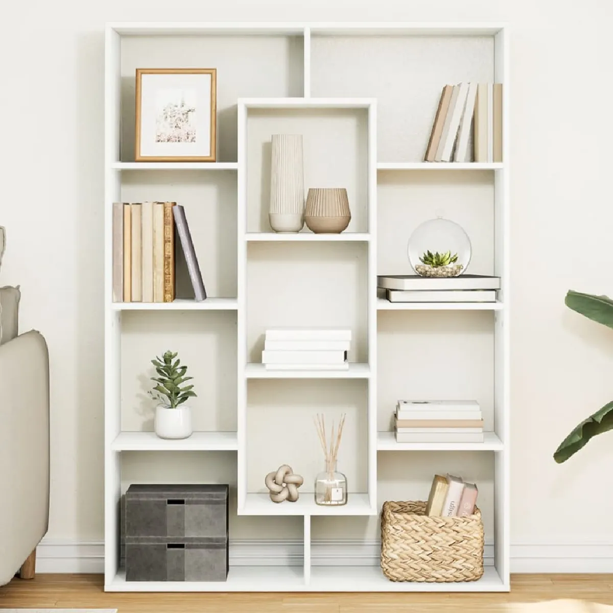 Vidaxl Blanc Bibliothèque 102X29x143 Cm
