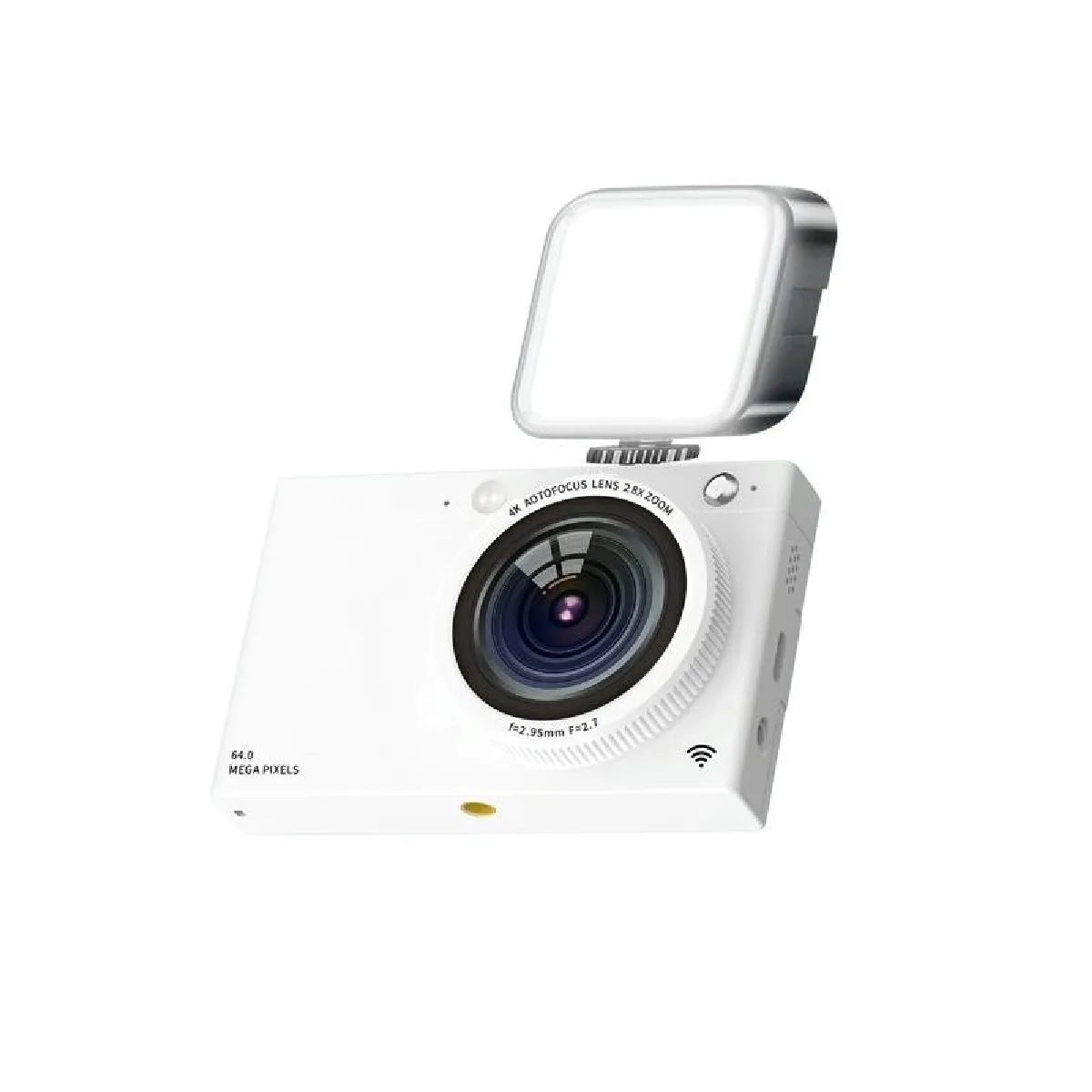 Yonis Blanc Caméscope Numérique 4K 64Mp Wifi