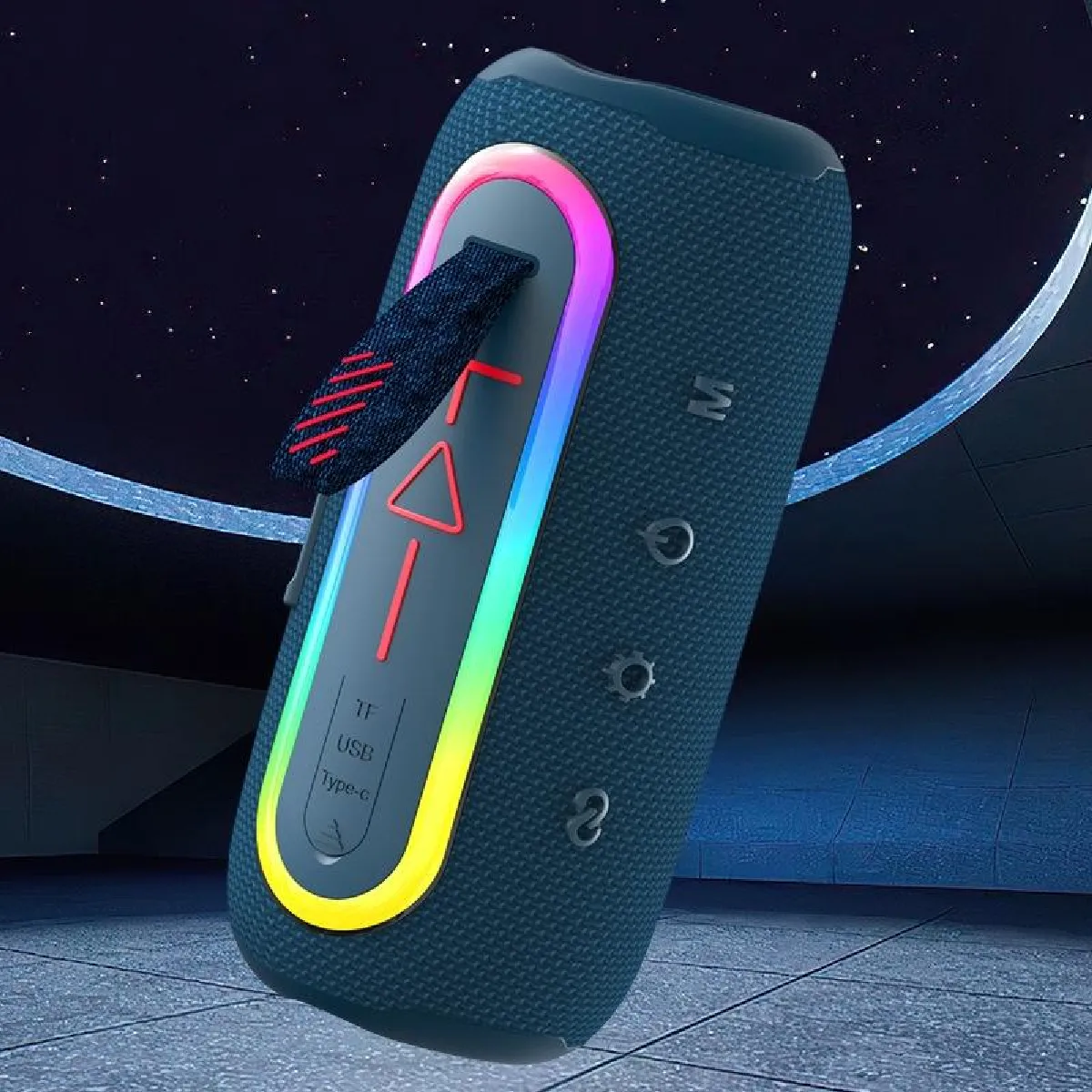 Yonis Bleu Enceinte Bluetooth Portable Puissante Avec Basses Profondes Et Led Colorées - Image 3