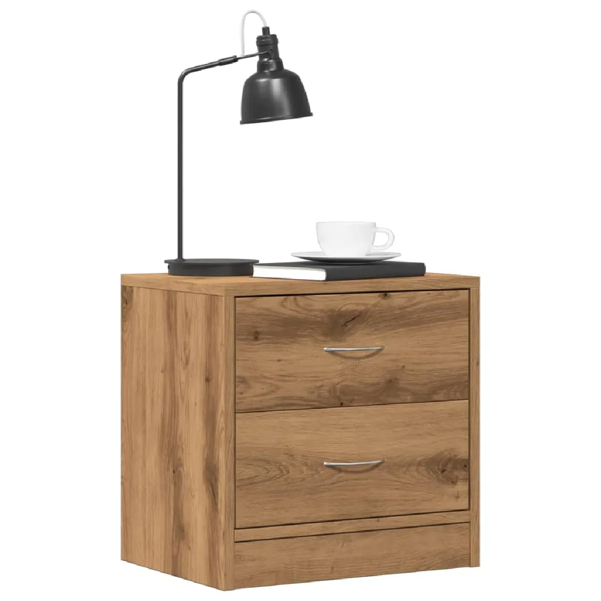 Non Communiqué Marron Vidaxl Tables De Chevet 2 Pcs Chêne Artisanal Bois D'ingénierie, Armoire, Meubles De Chambre À Coucher, Support De 855927 - Image 3