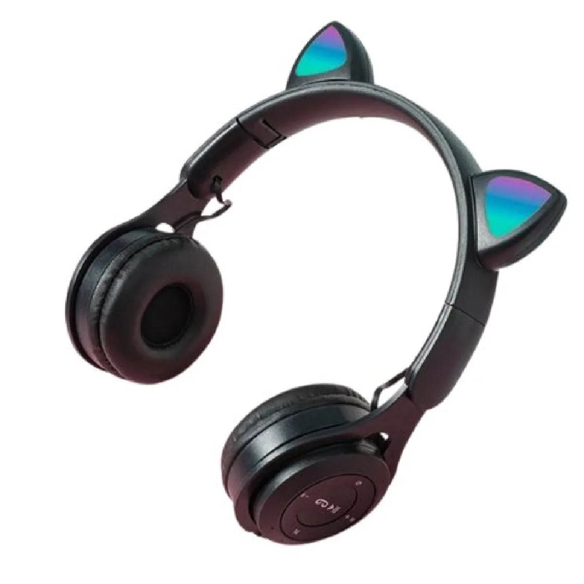 Yonis Blanc Casque Audio Led Pliable Bluetooth