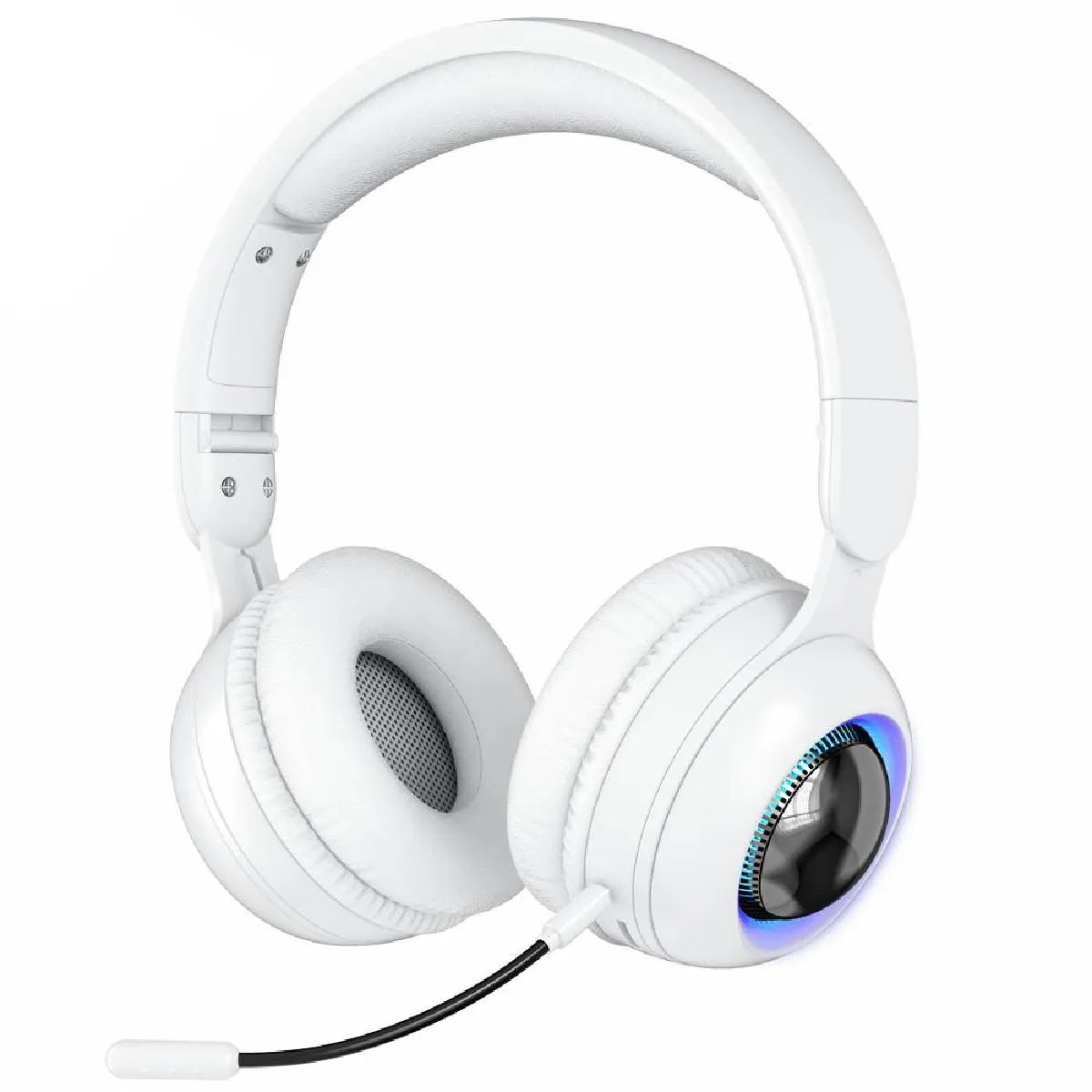 Yonis Blanc Casque Audio Sans Fil Bluetooth Enfant