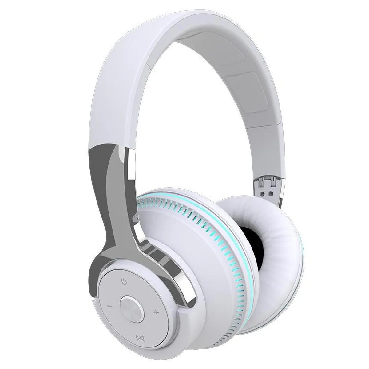 Yonis Noir Casque Audio Sans Fil Lumineux Pliable