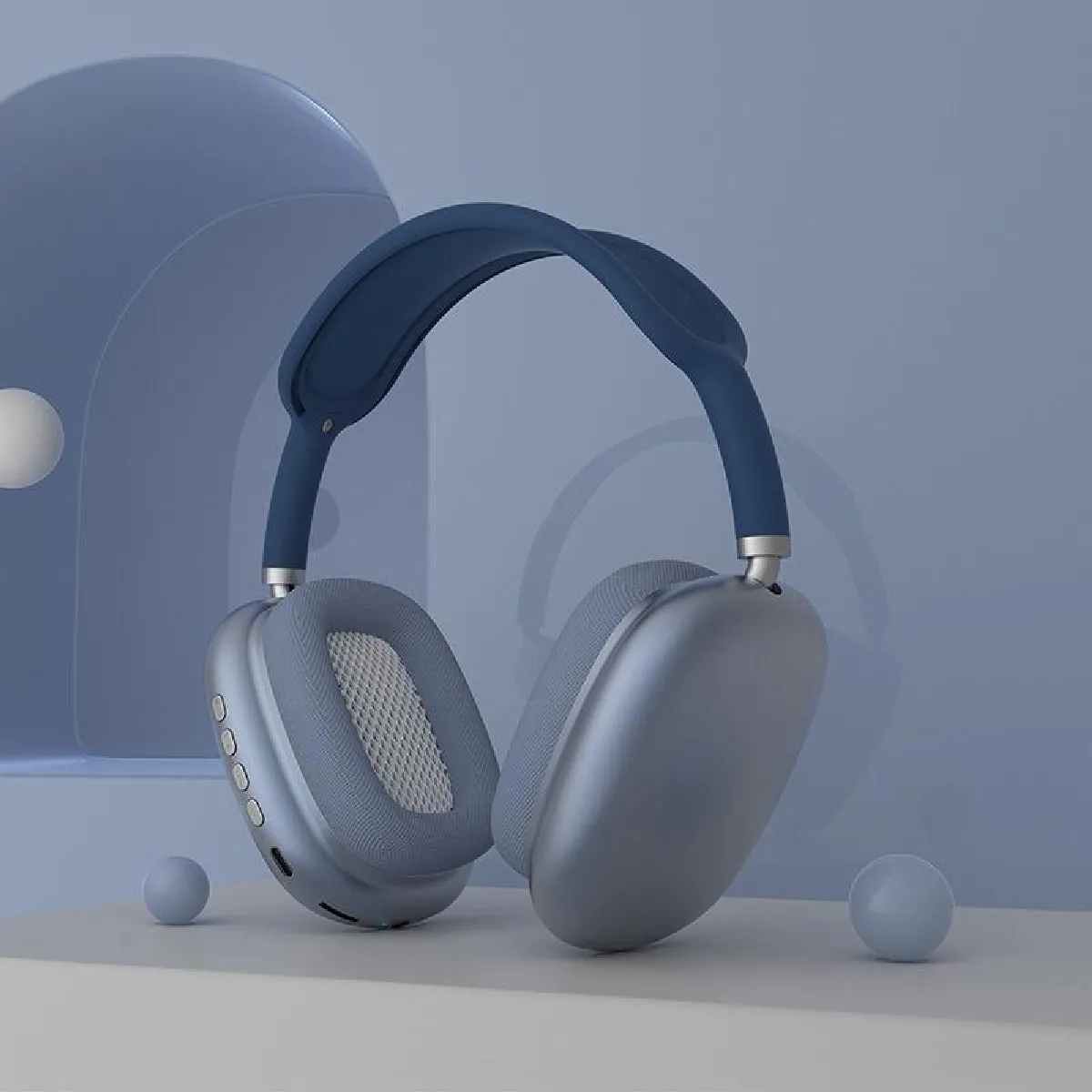 Yonis Bleu Casque Audio Bluetooth 5.1 Sans Fil Avec Réduction De Bruit Et Son Hifi