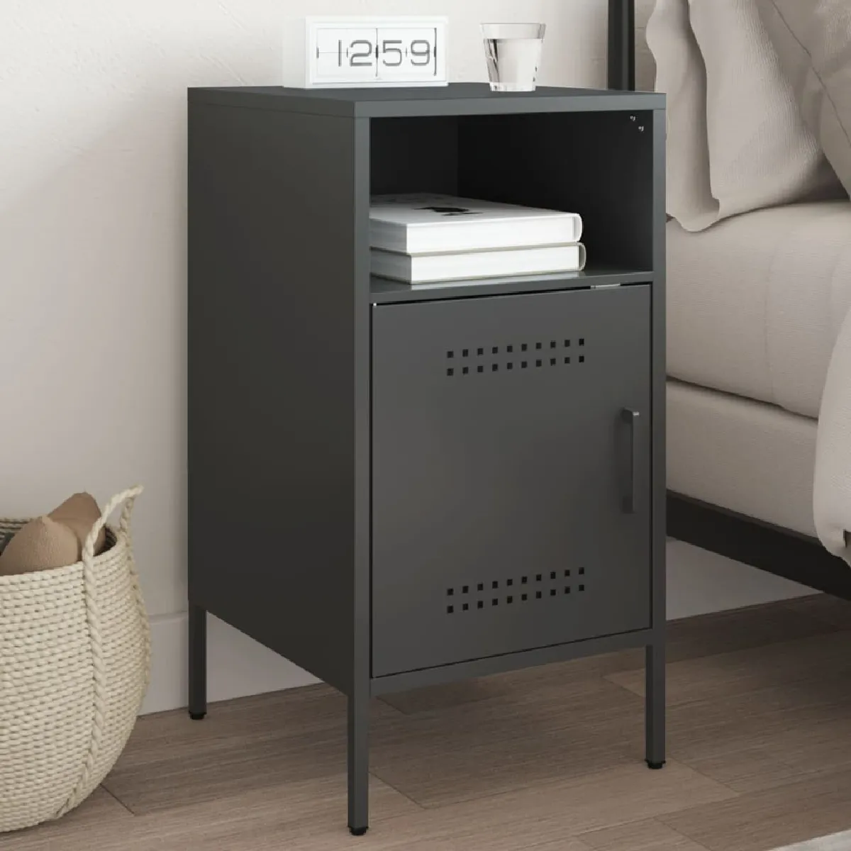 Vidaxl Noir Table De Chevet
