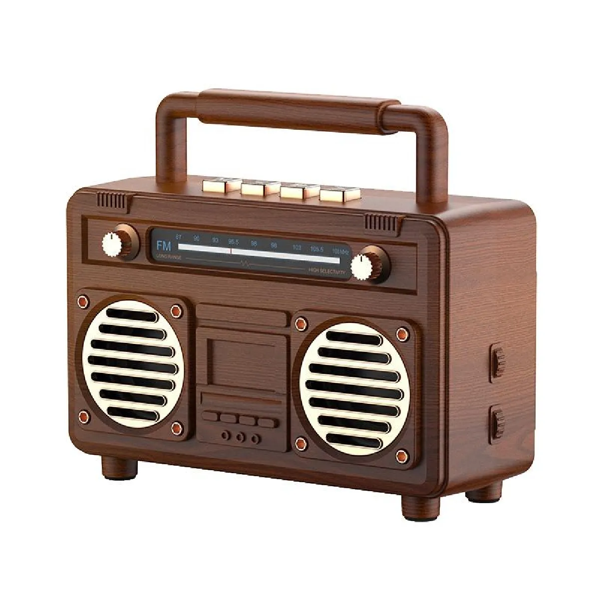 Yonis Enceinte Bluetooth Rétro - Rosewood - Image 3