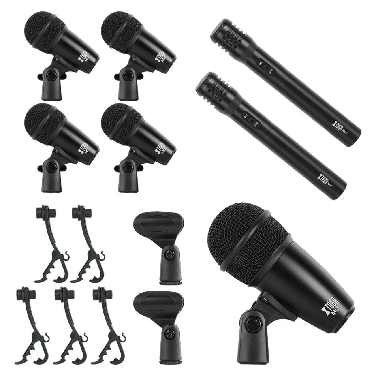 Yonis Noir Kit Microphone Batterie