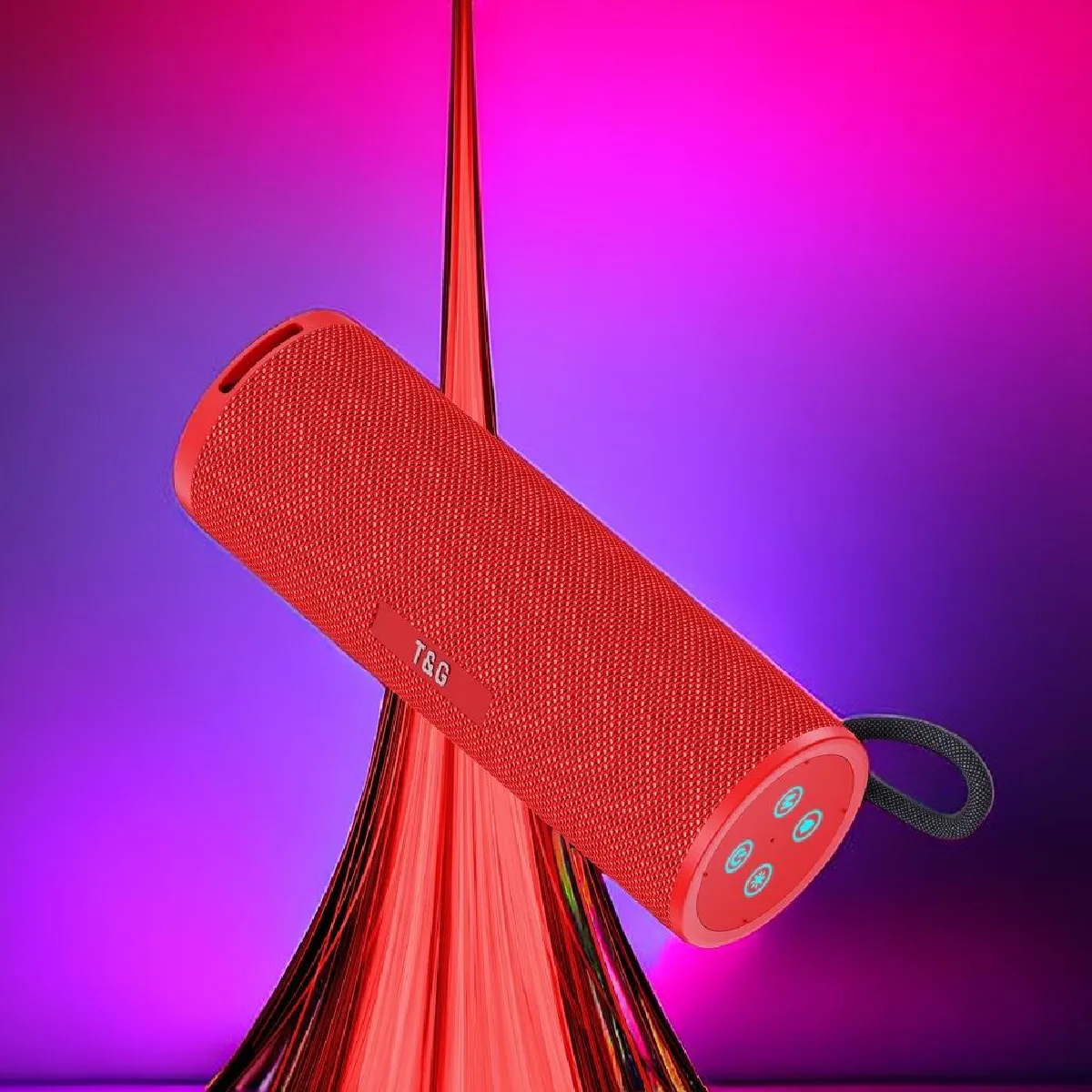 Yonis Rouge Bluetooth Étanche Led - Image 3