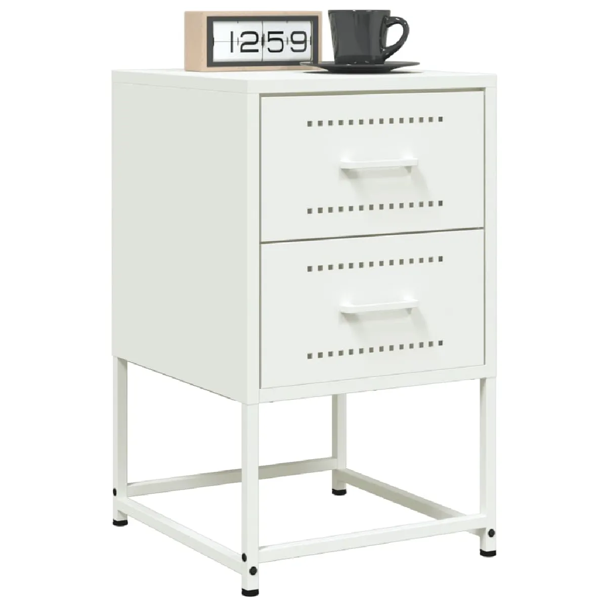 vidaXL Tables de Chevet 2 pcs Acier