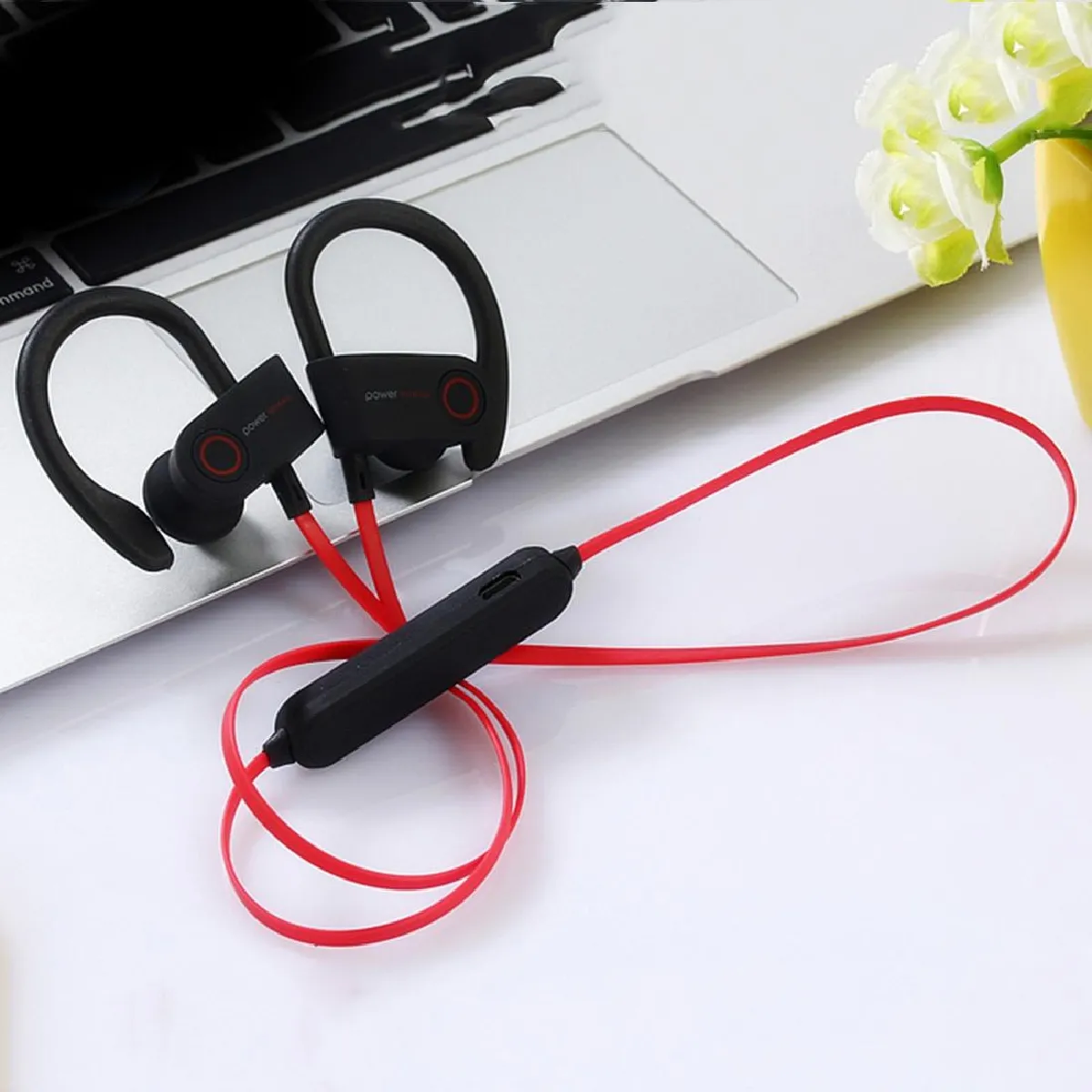 Yonis Rouge Écouteurs Bluetooth