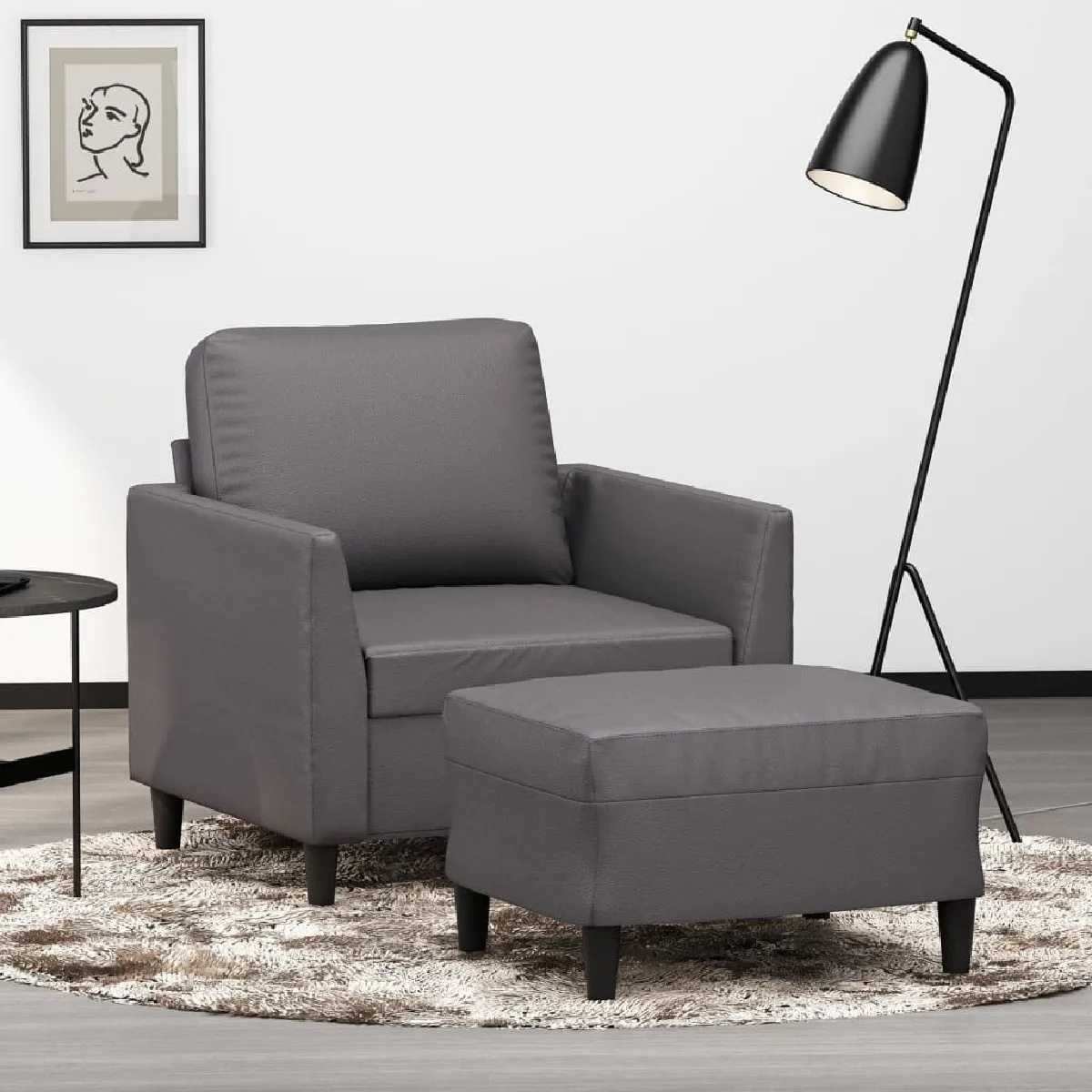 vidaXL Fauteuil avec repose pied - vue 7
