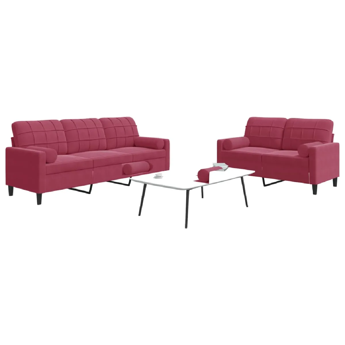vidaXL Canapés velours - vue 5