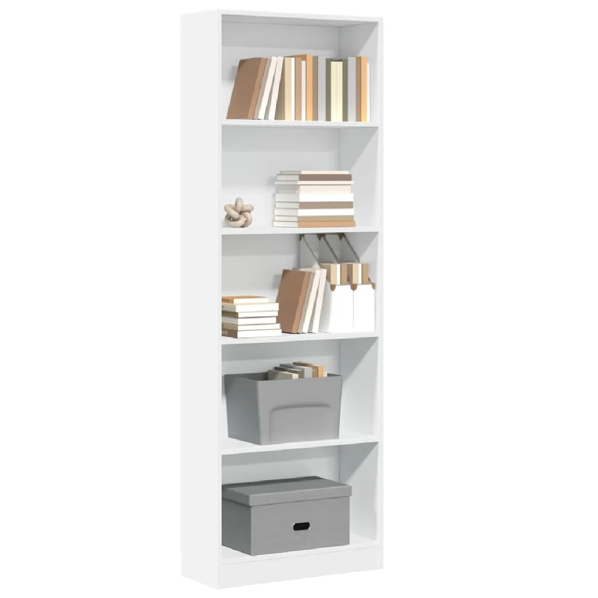 VIDAXL - Bibliothèque - 60x24x176 cm - Blanc - Image 2