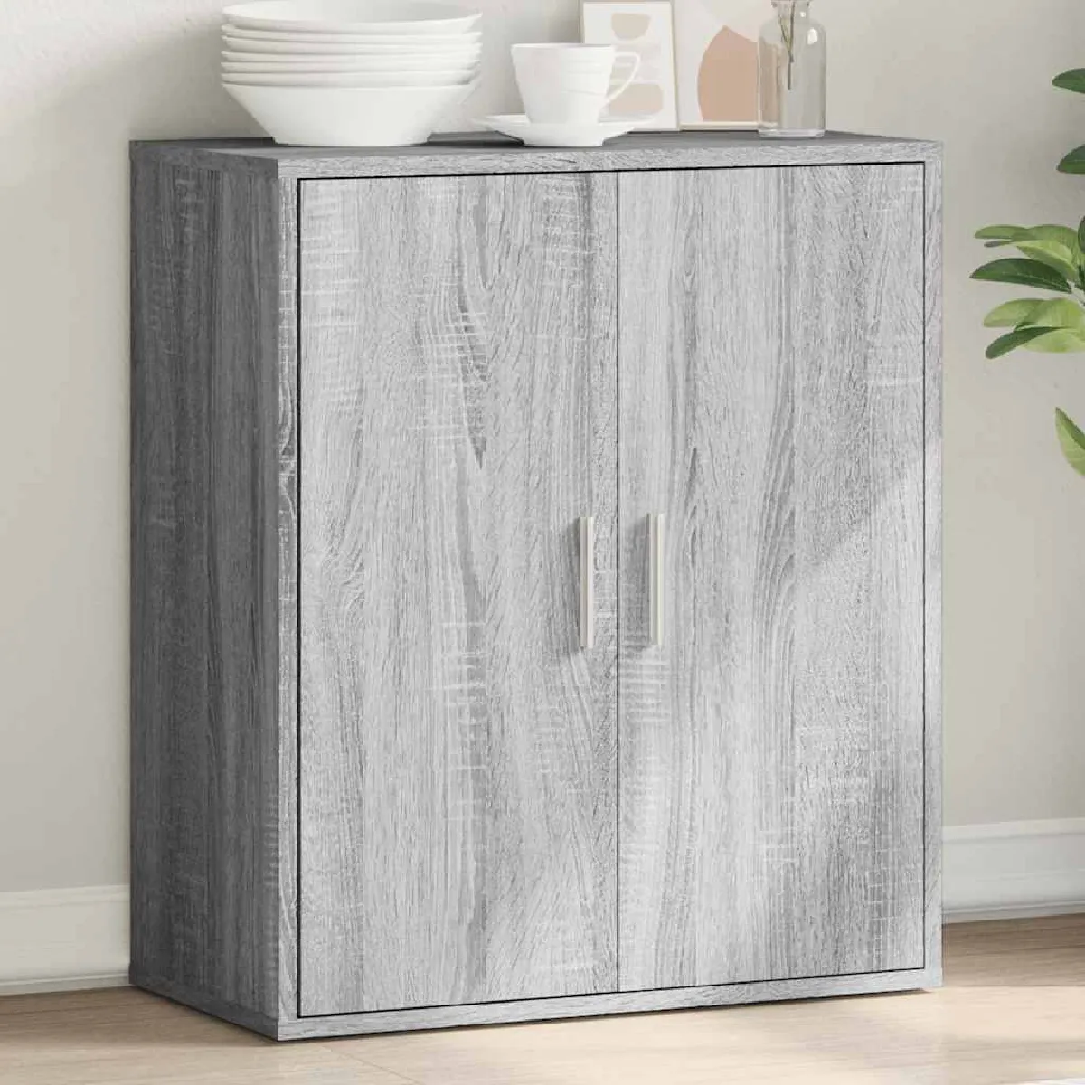 Non Communiqué Gris Buffet Sonoma 79X38x80 Cm Bois D Ingénierie - Image 2