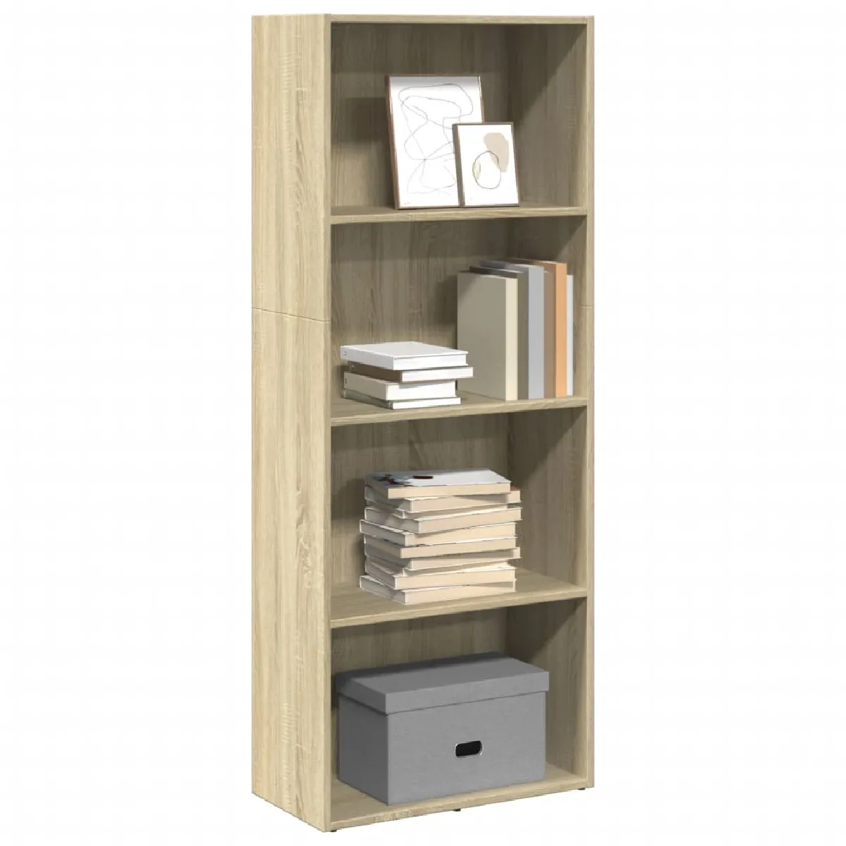 vidaXL Bibliothèque chêne sonoma bois d'ingénierie
