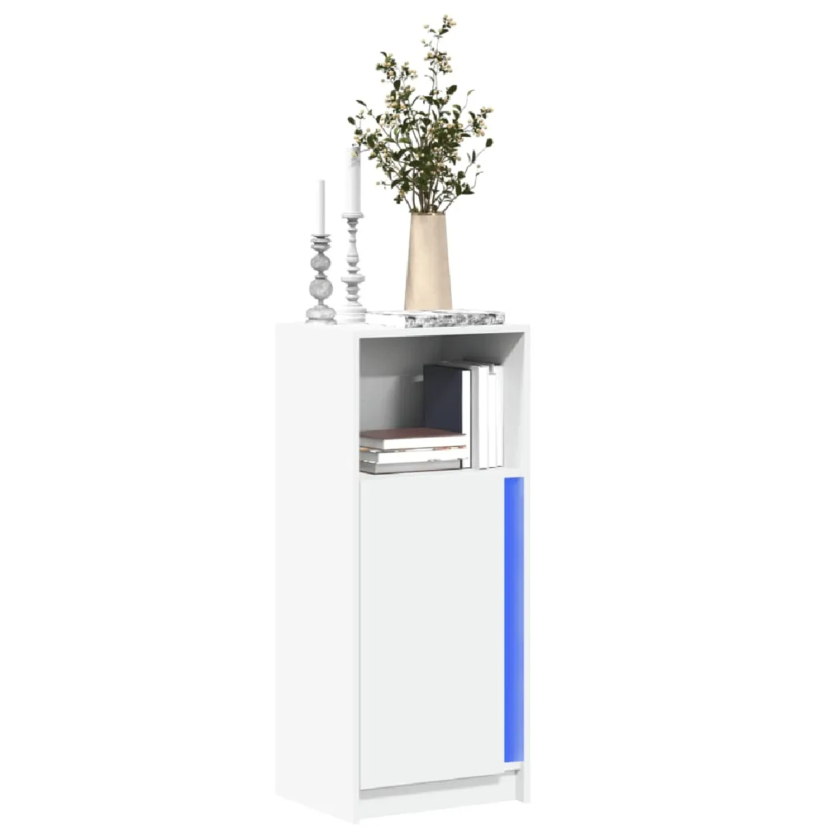 Vidaxl Buffet avec LED Blanc 42,5x34x100 cm