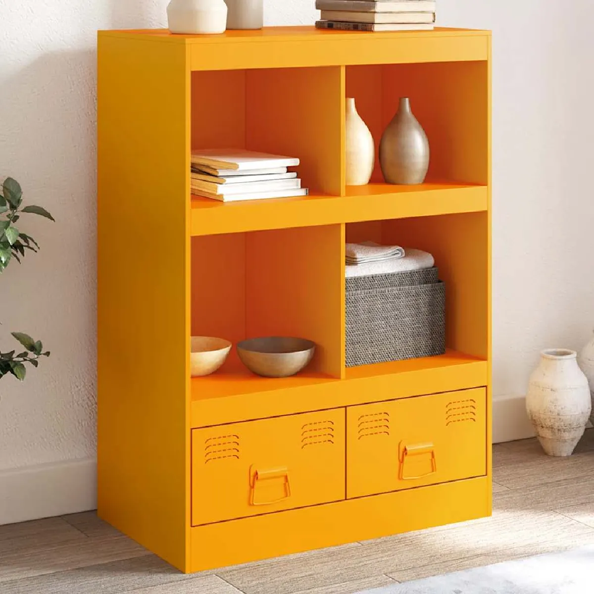 vidaXL Buffet Jaune Moutarde - 67x39x95 cm