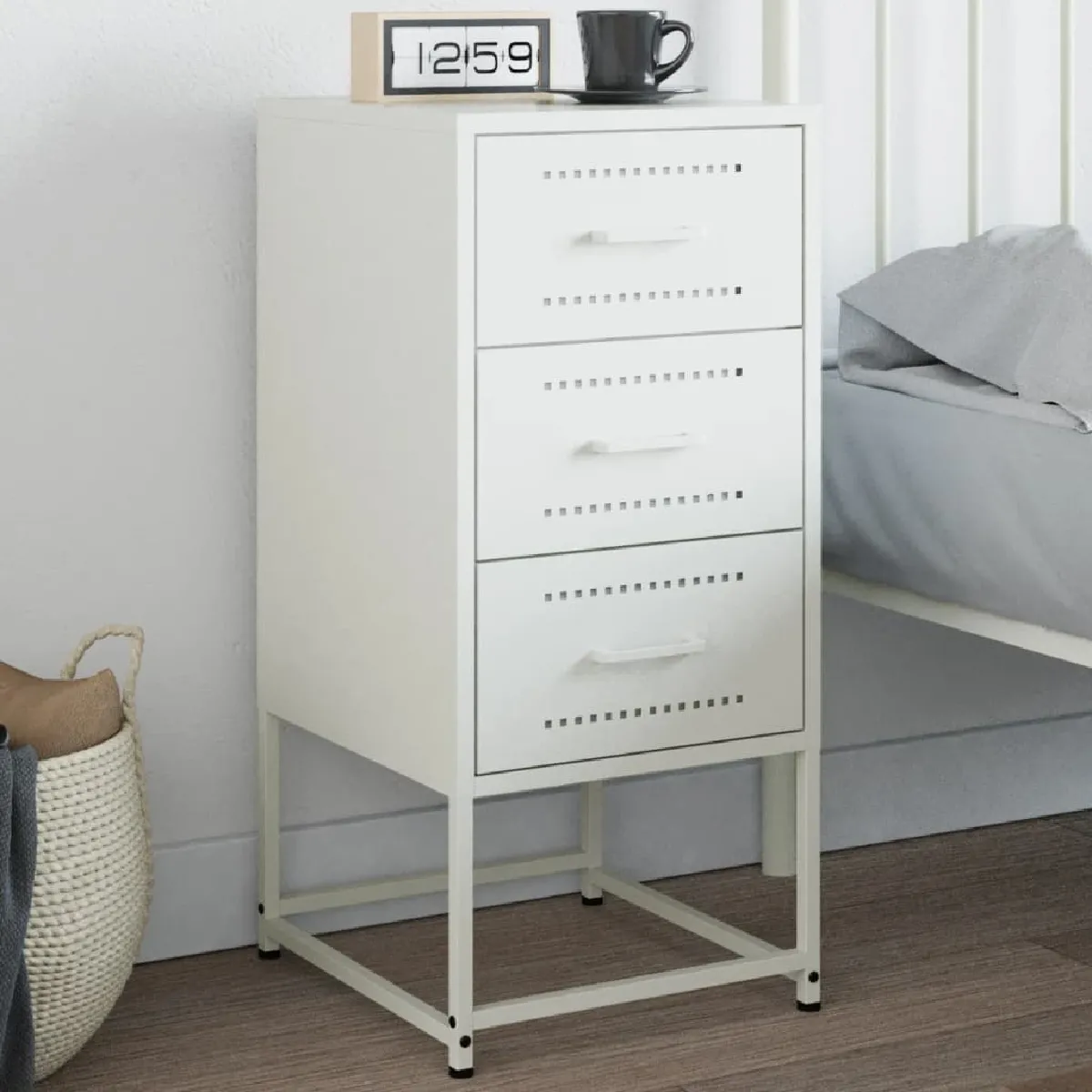 Vidaxl Blanc Table De Nuit