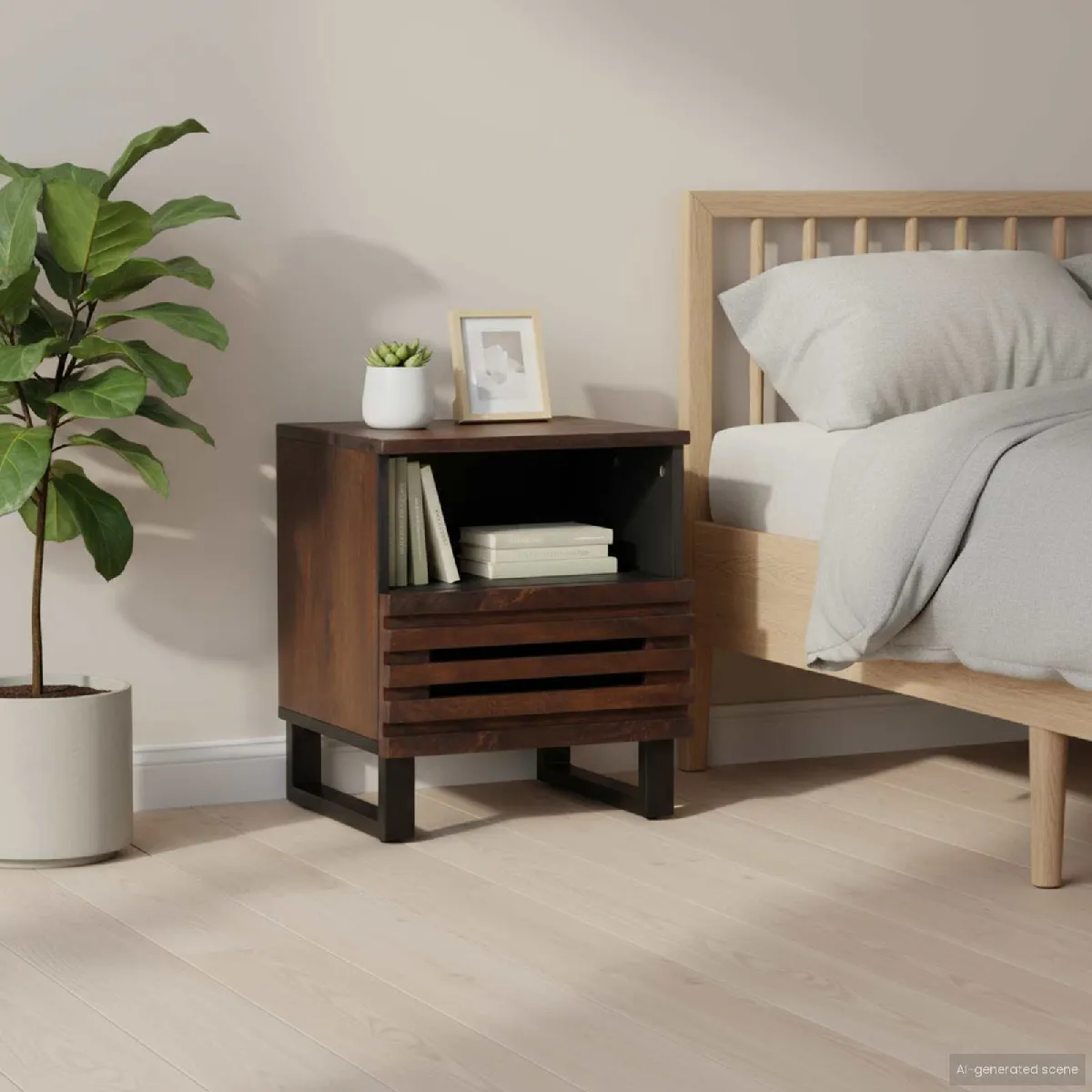Vidaxl Tables De Chevet 2 Pcs - Bois De Manguier Massif