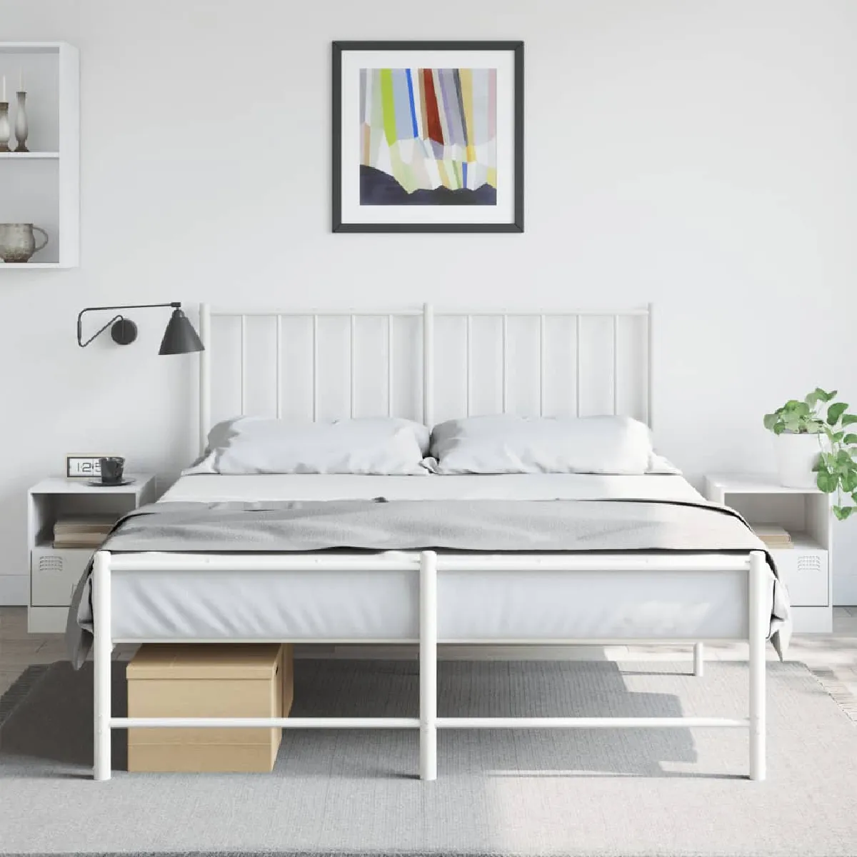 vidaXL Tables de Chevet Acier