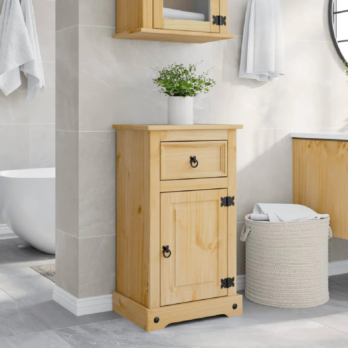 Armoire salle de bain Corona 45x33x80 cm pin vidaXL