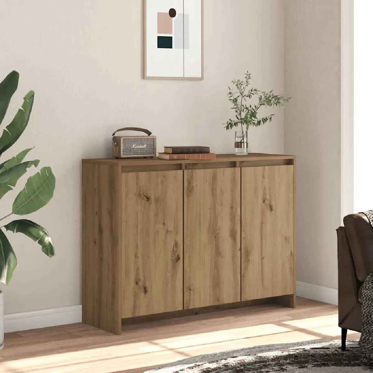 VIDAXL - Buffet - Chêne - 102x33x75 cm - Image 2