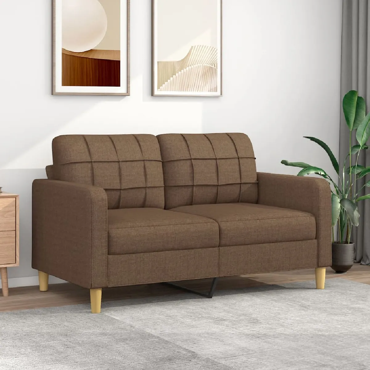VIDAXL Canapé 2 places Tissu