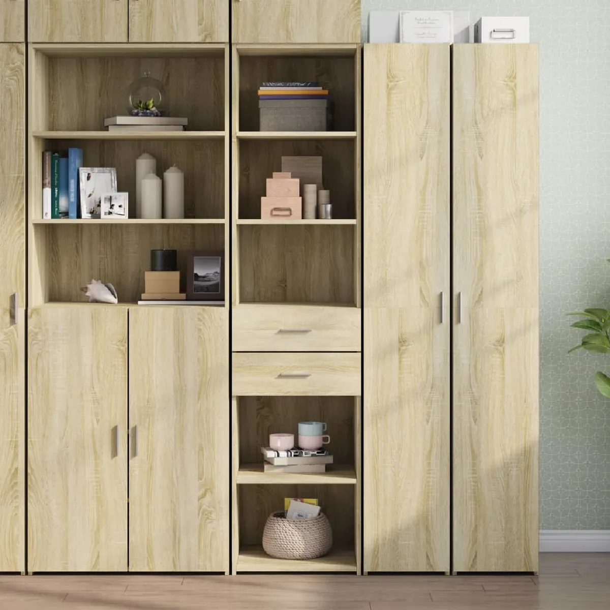 vidaXL - Buffet haut - Chêne Sonoma - 45x42,5x185 cm - Image 2