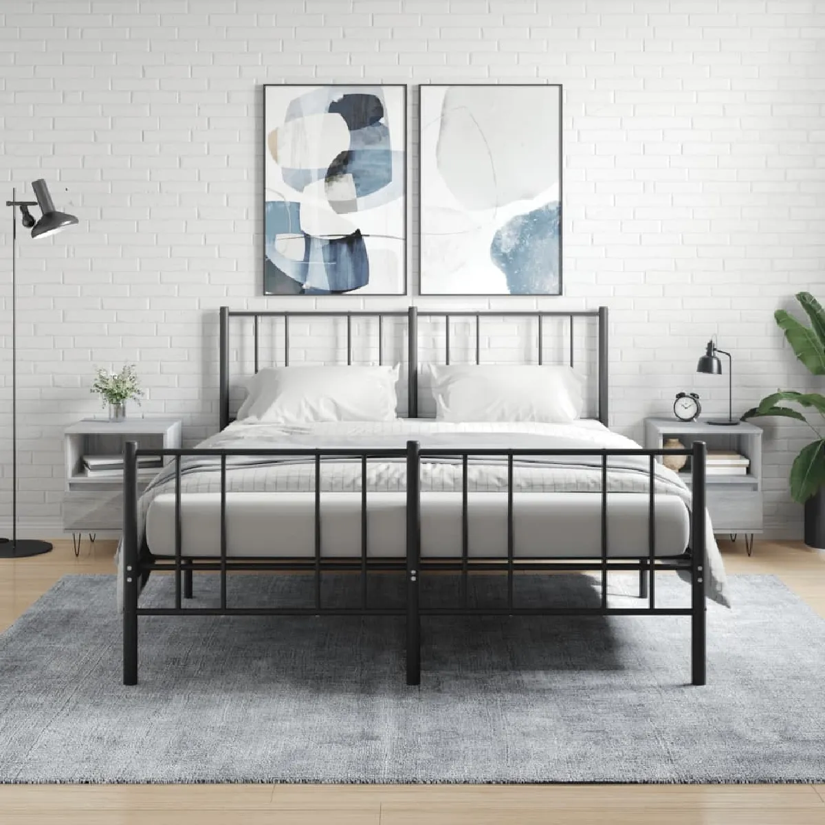 VIDAXL - Table de chevet - Sonoma - Gris - 40x35x50 cm - Image 3