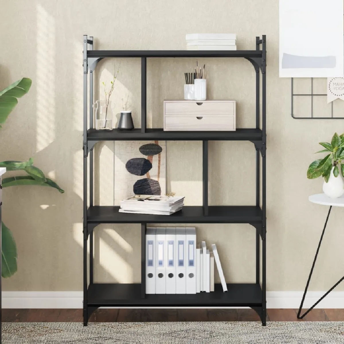 VIDAXL - Bibliothèque - 4 Niveaux - 76x32x123 cm - Noir - Image 3