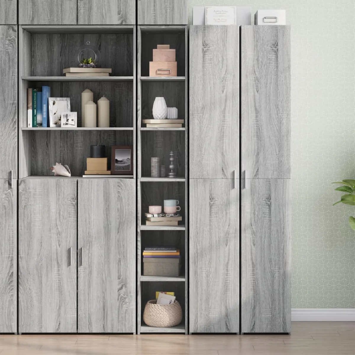 Vidaxl Gris Buffet Haut - Sonoma