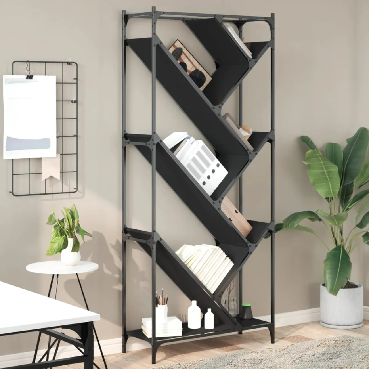 VIDAXL - Bibliothèque - Design Industriel - Noir - 79x30x180 cm - Image 2