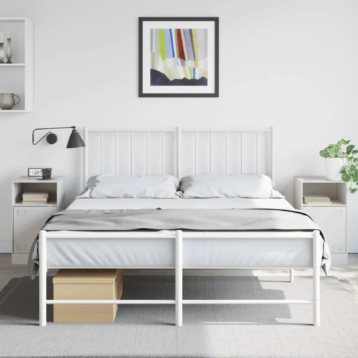 Vidaxl Blanc Lot De 2 Tables De Chevet