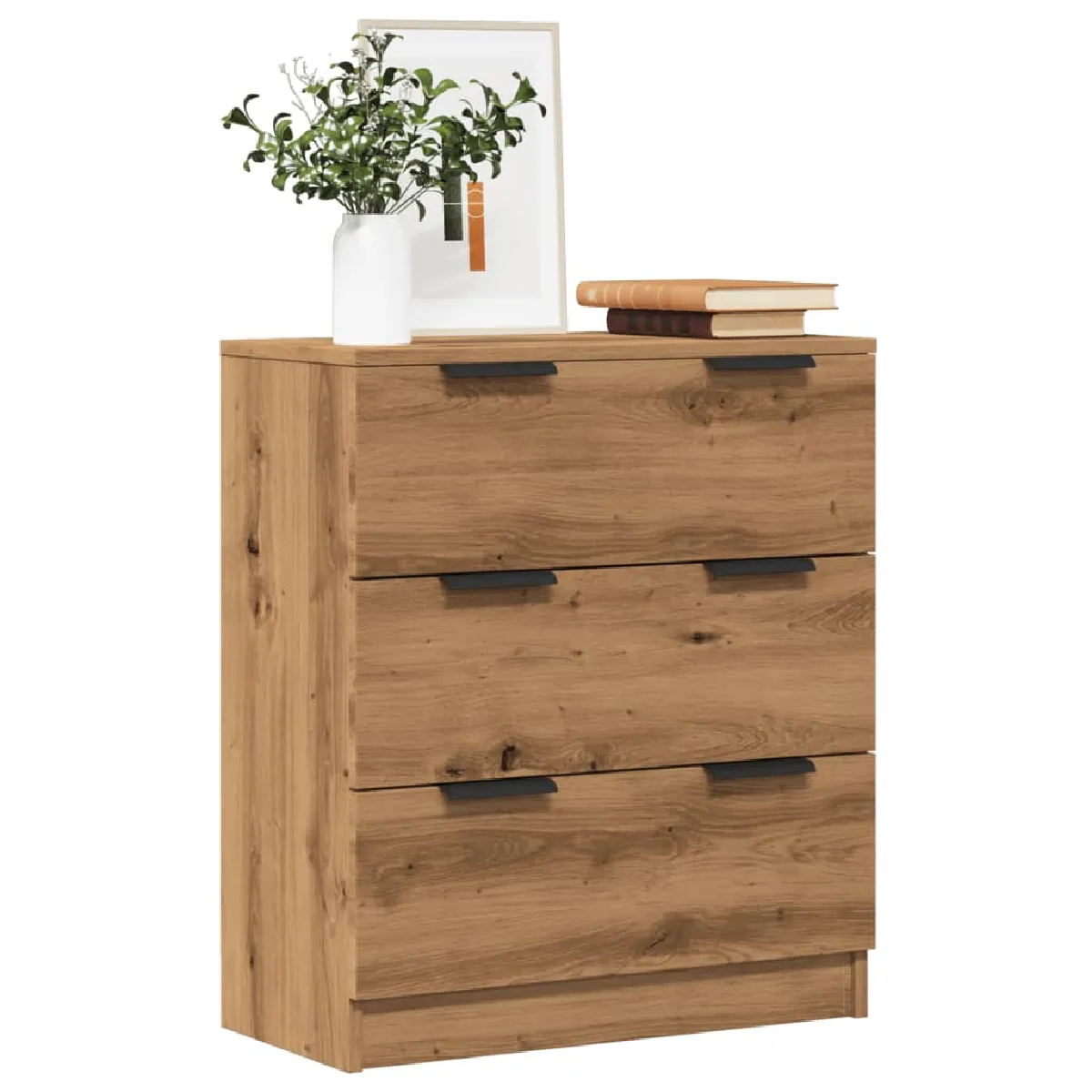 Non Communiqué Marron Vidaxl Buffet Chêne Artisanal 60X30x70 Cm Bois D'ingénierie, Meuble De Rangement, Placard, Meuble D'entrée, Meuble Buffet 856835 - Image 2