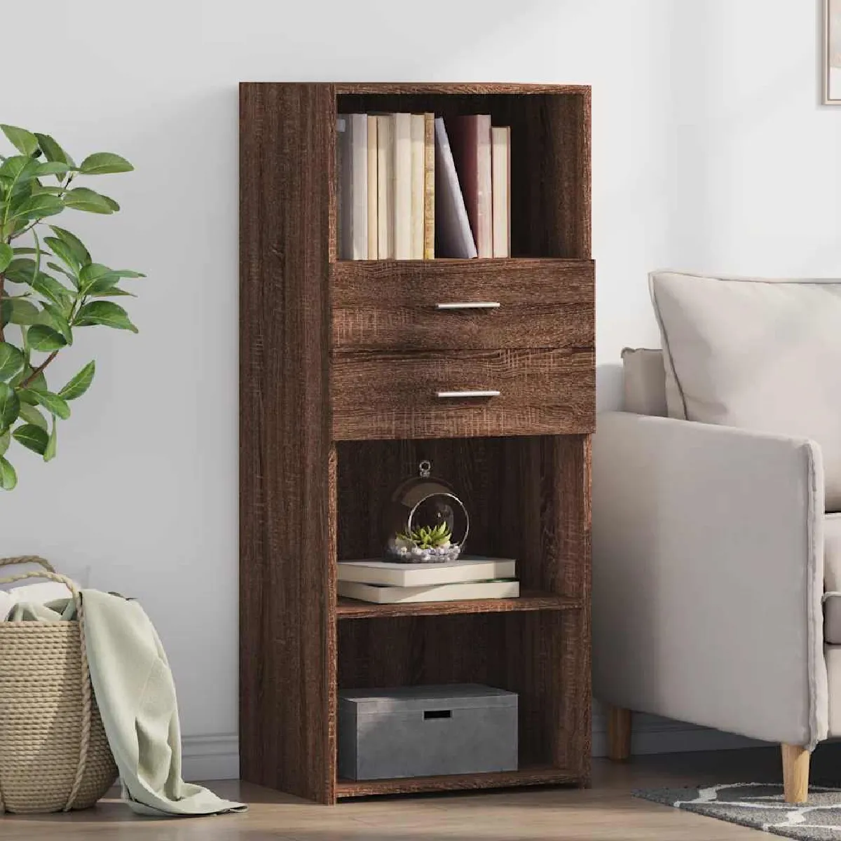 Vidaxl Marron Buffet Haut Chêne