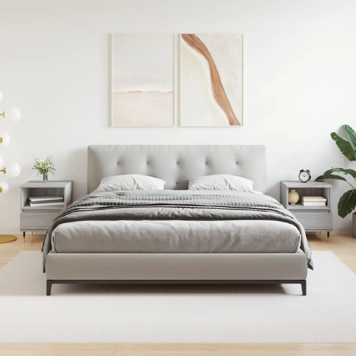 vidaXL Tables de Chevet 2 pcs Sonoma - vue 1