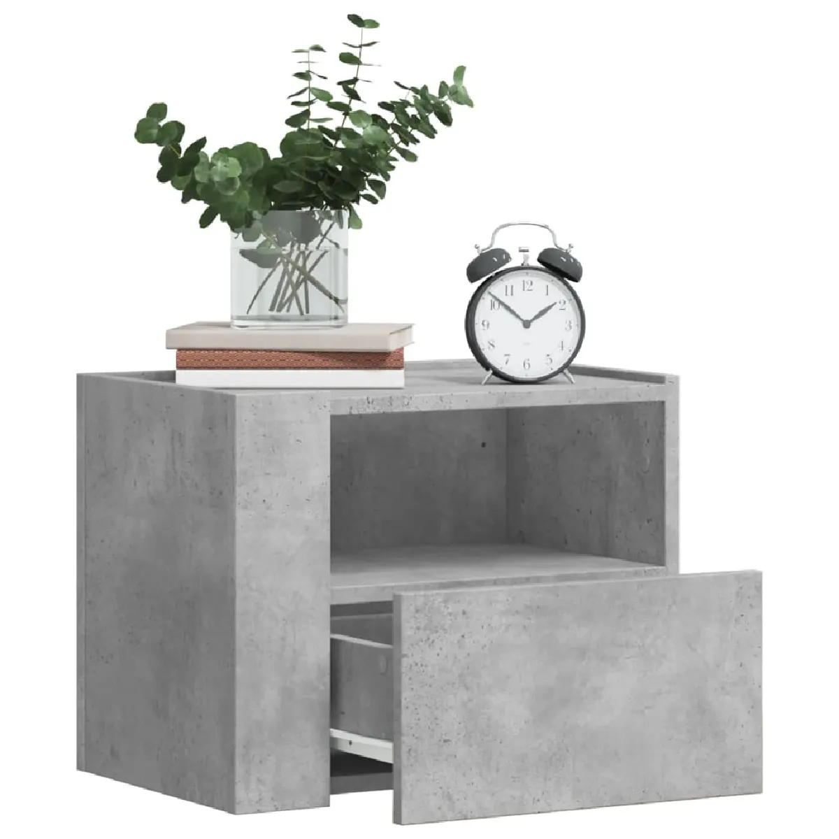 Vidaxl Gris Tables De Chevet Murales - Béton