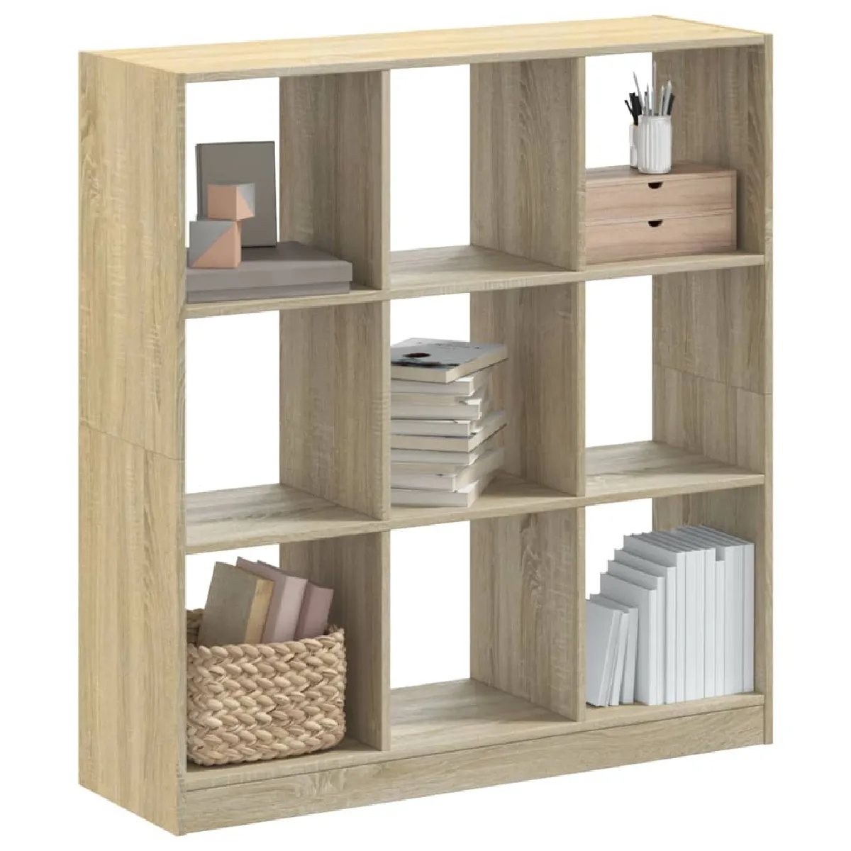 Vidaxl Bibliothèque chêne sonoma 102x32x108 cm bois d ingénierie