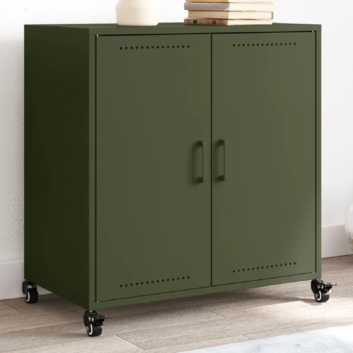Non Communiqué Vert Buffet Olive 68,5X39x72 Cm Acier - Image 3