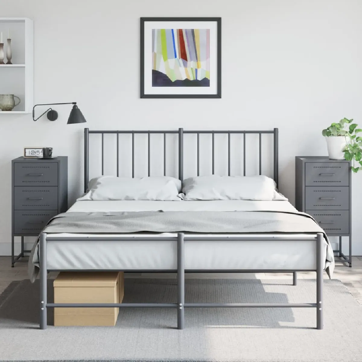 Vidaxl Tables De Chevet 2 Pcs - Anthracite