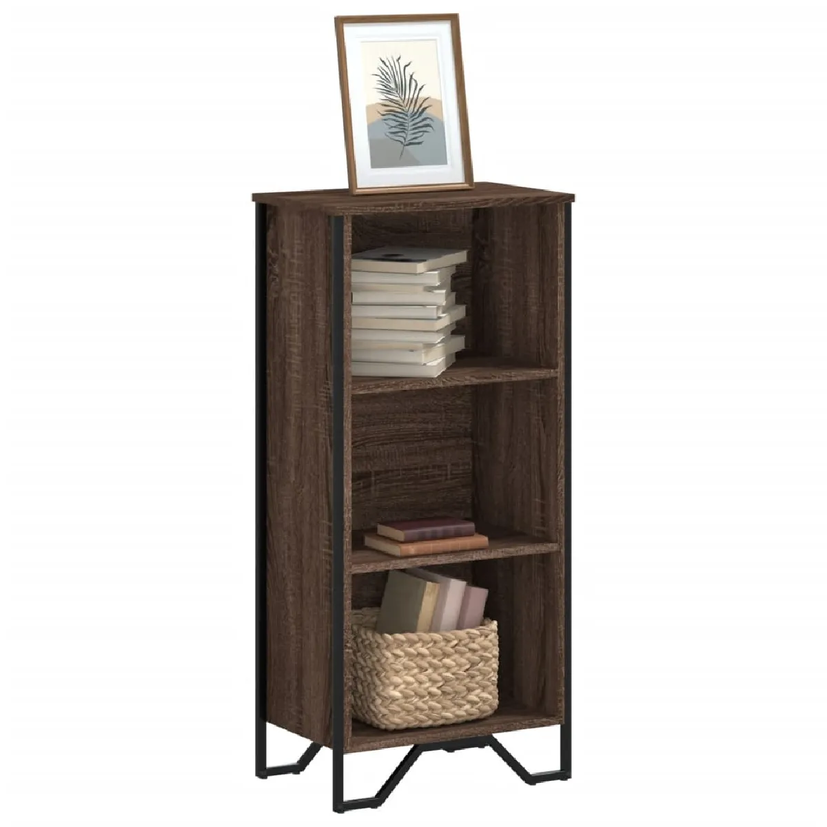 Non Communiqué Marron Vidaxl Bibliothèque Chêne 50X31x106 Cm Bois D'ingénierie848608 - Image 3