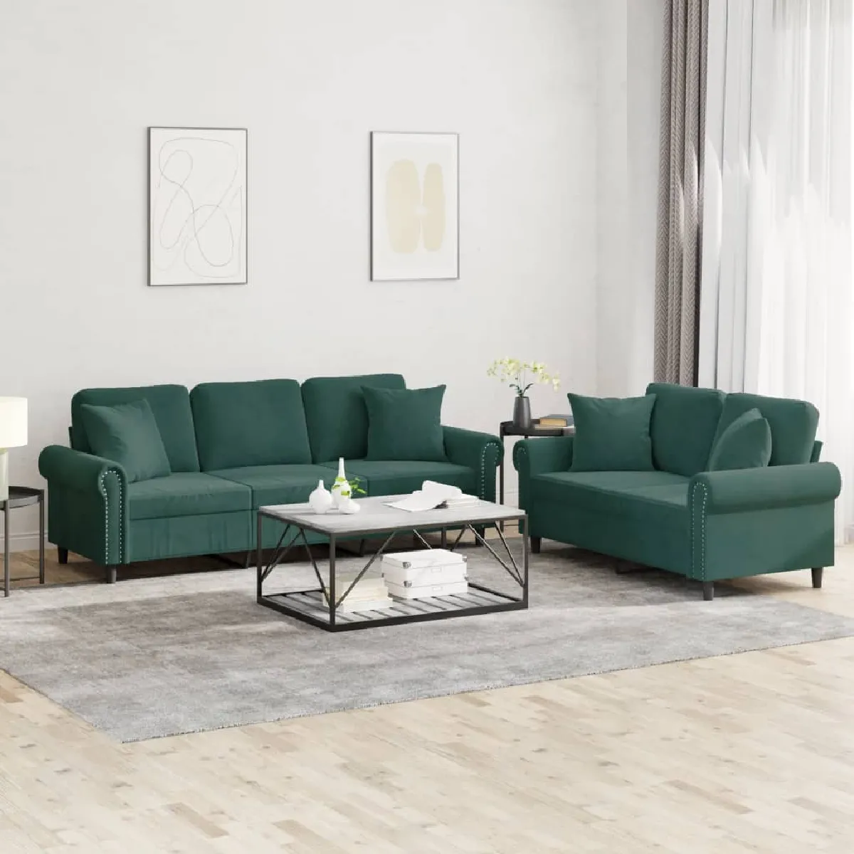 VidaXL Ensemble Velours