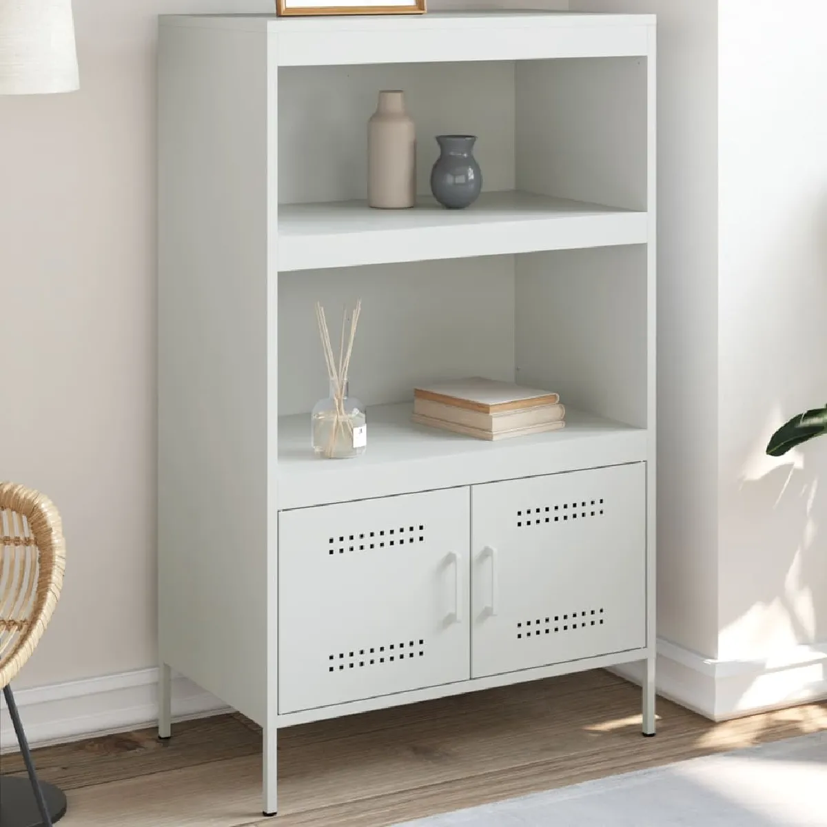vidaXL Buffet haut - Blanc