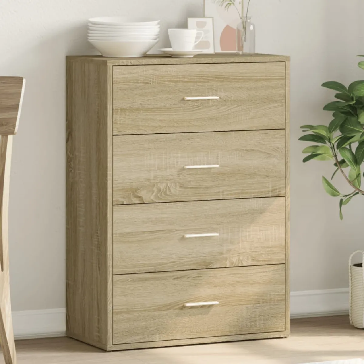 vidaXL - Buffet - Chêne - Moderne - Rangement Salon - Image 3