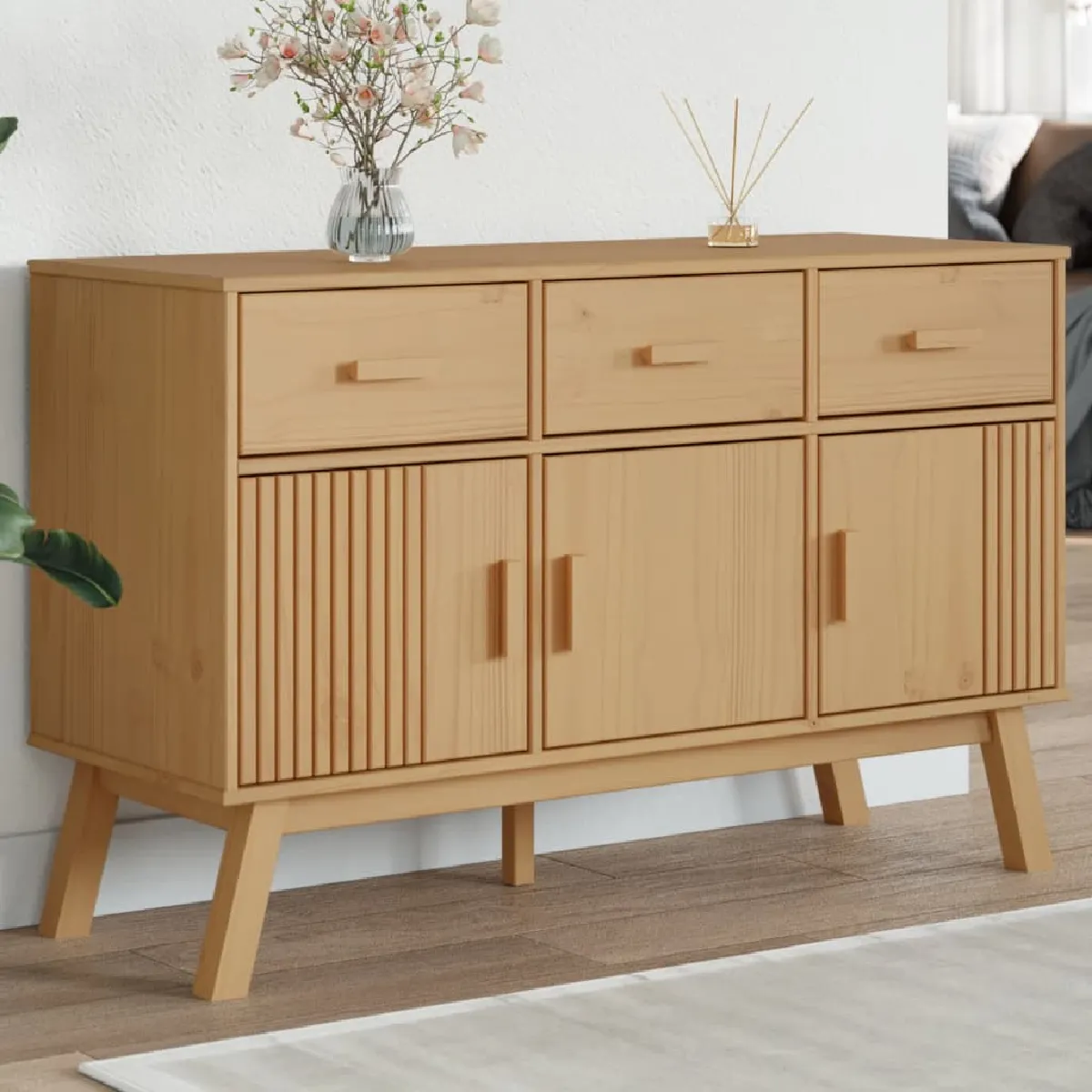 vidaXL Buffet OLDEN 114x43x73,5 cm - Marron