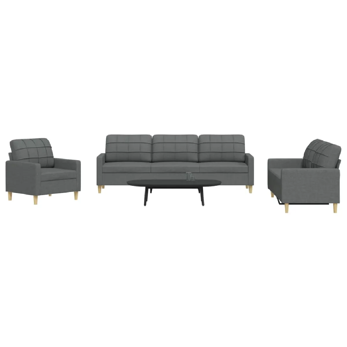 VIDAXL Ensemble 3 pcs - vue 3