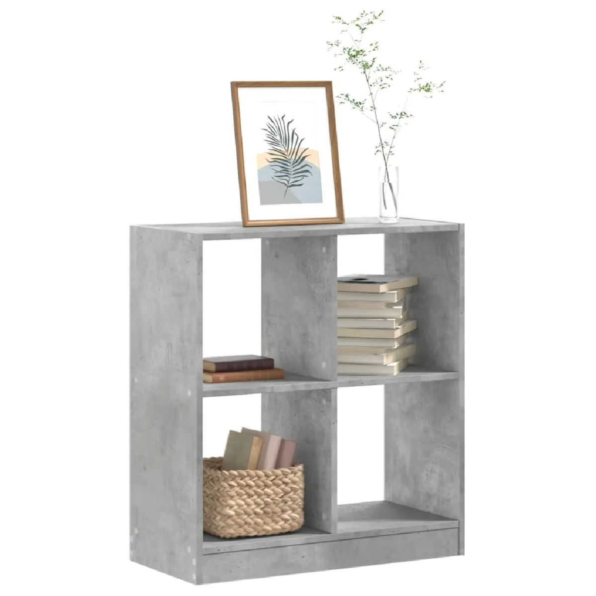 VIDAXL - Bibliothèque - Gris Béton - 68,5x32x75 cm - Image 2