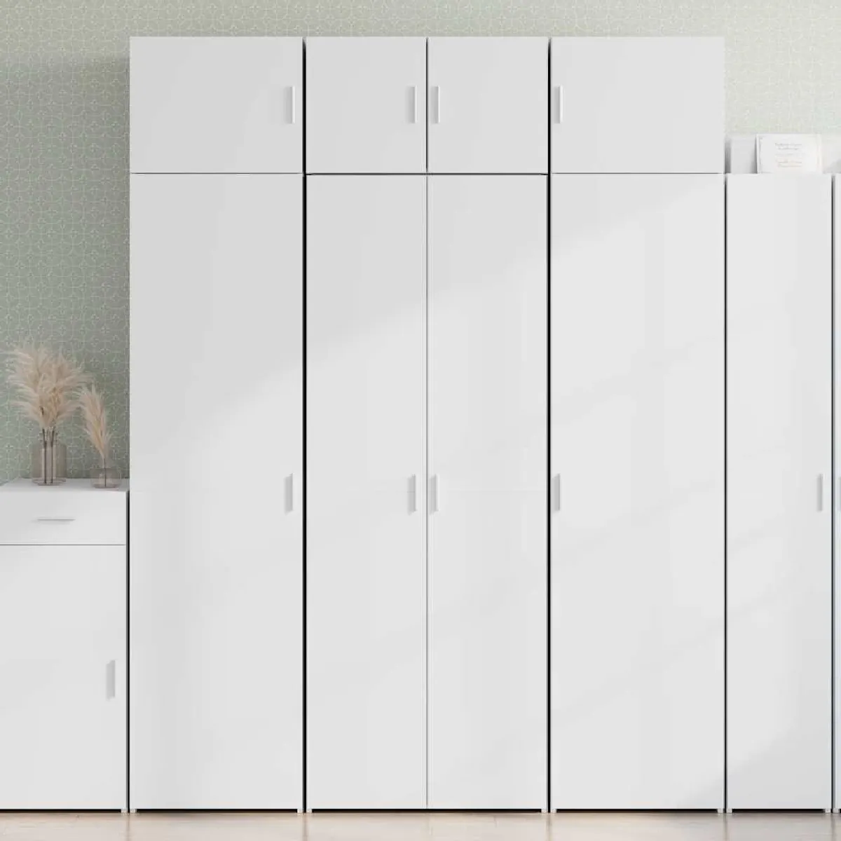 Vidaxl Buffet haut - Blanc 70x42,5x185 cm Bois d'ingénierie - vue 2