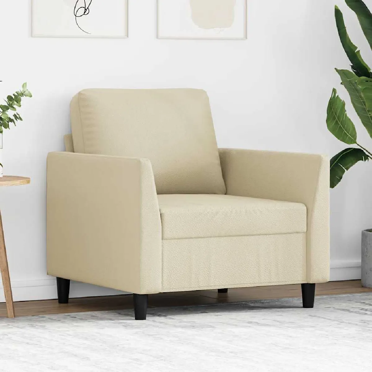 VIDAXL Fauteuil Crème - vue 1